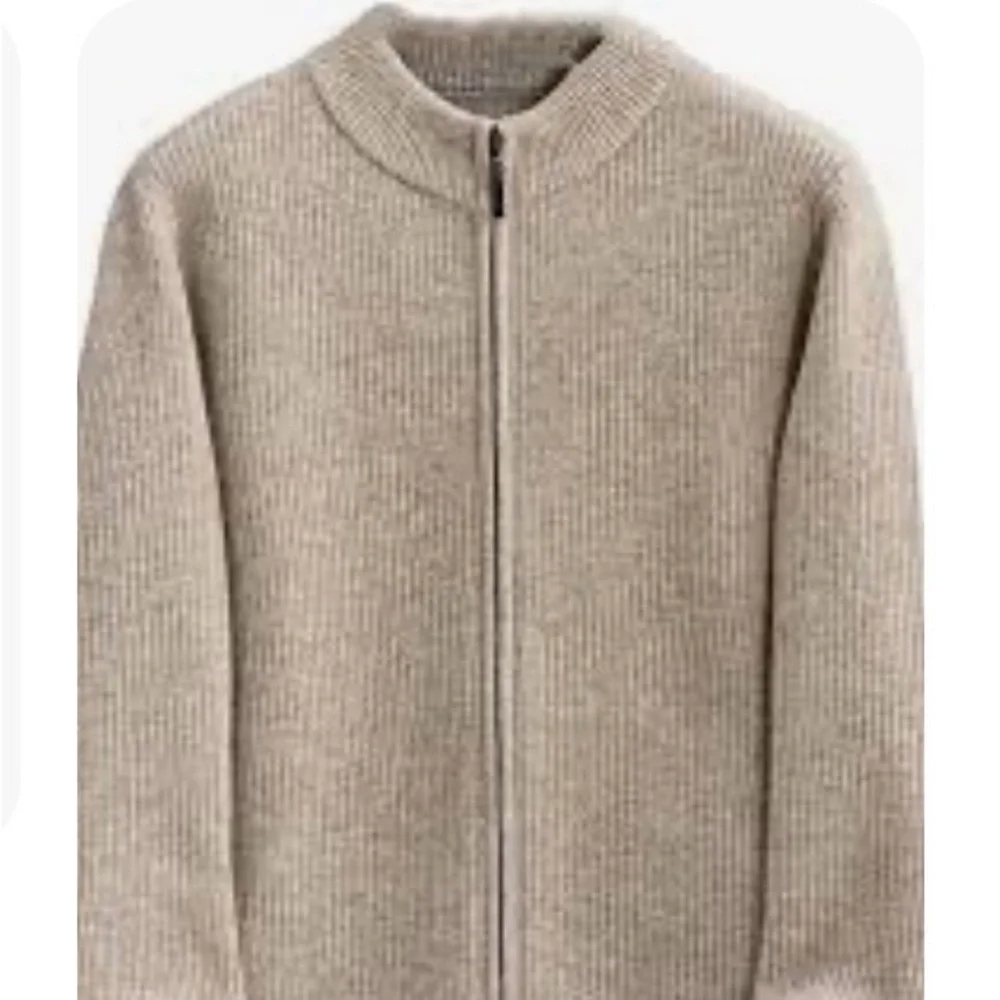 Mango Beige Cardigan Sweater - Picture 1 of 4